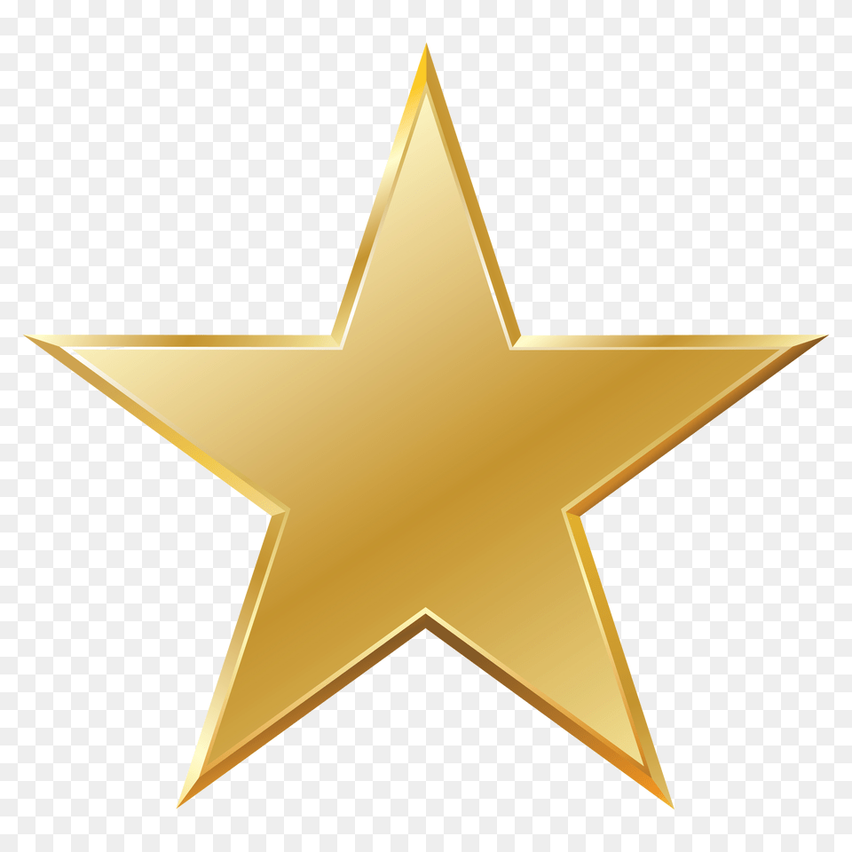 Star Shape With No Background Gold Star Clip Art, Star Symbol, Symbol, Cross Png Image