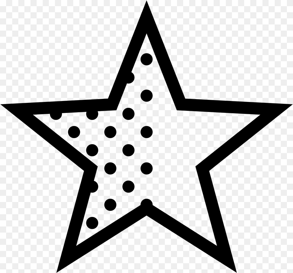 Star Shape Gray Free Transparent Png