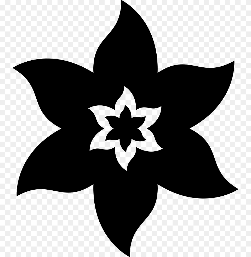 Star Shaped Flower Comments Flor Forma De Estrella, Stencil, Person, Symbol, Silhouette Free Transparent Png