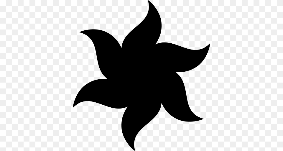 Star Shaped Flower Icon, Gray Free Transparent Png