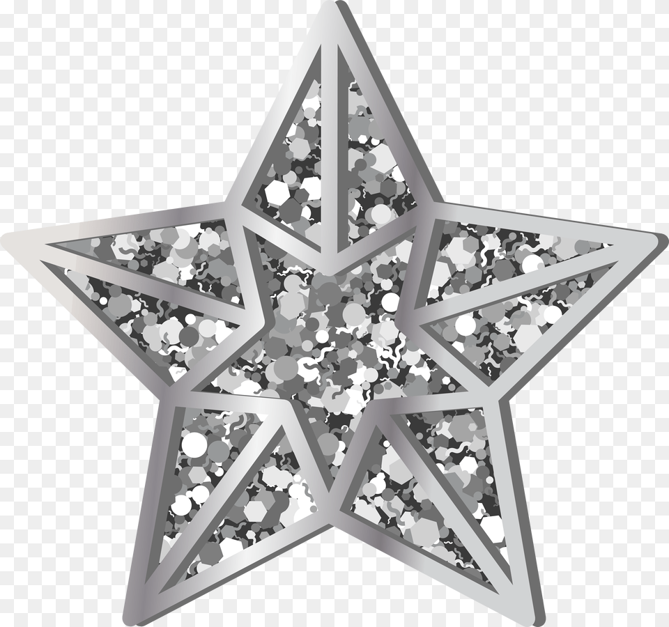 Star Silver Clip Art Emoji, Star Symbol, Symbol, Cross, Accessories Png