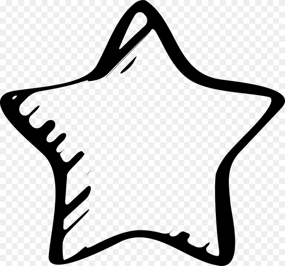 Star Sketched Favourite Symbol Star Sketch, Bow, Weapon, Stencil, Star Symbol Free Png Download