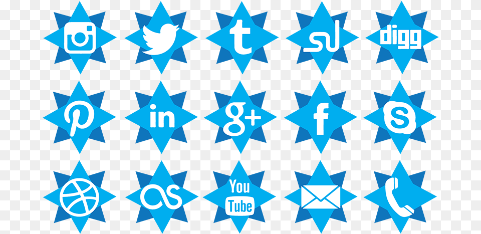 Star Social Media Icons, Symbol, Dynamite, Pattern, Weapon Free Transparent Png