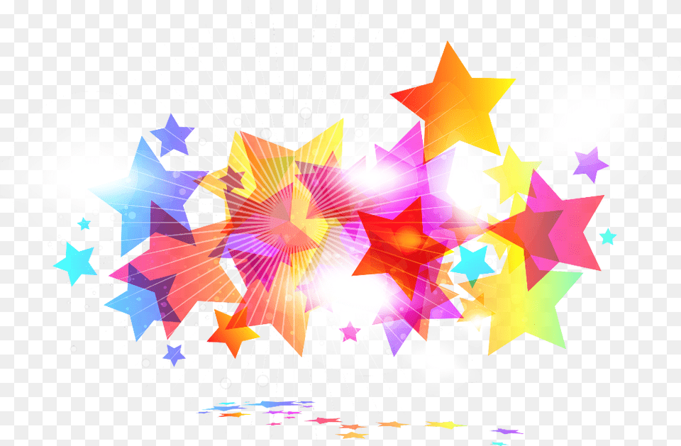 Star Stars Colorful Rainbow Rainbows Colorful Stars Design, Art, Graphics Png