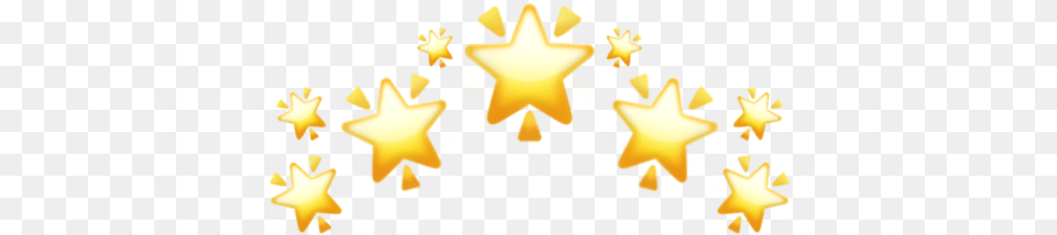 Star Stars Emoji Crown Yellow Re100horneado Estrellas Illustration, Star Symbol, Symbol, Face, Head Free Png