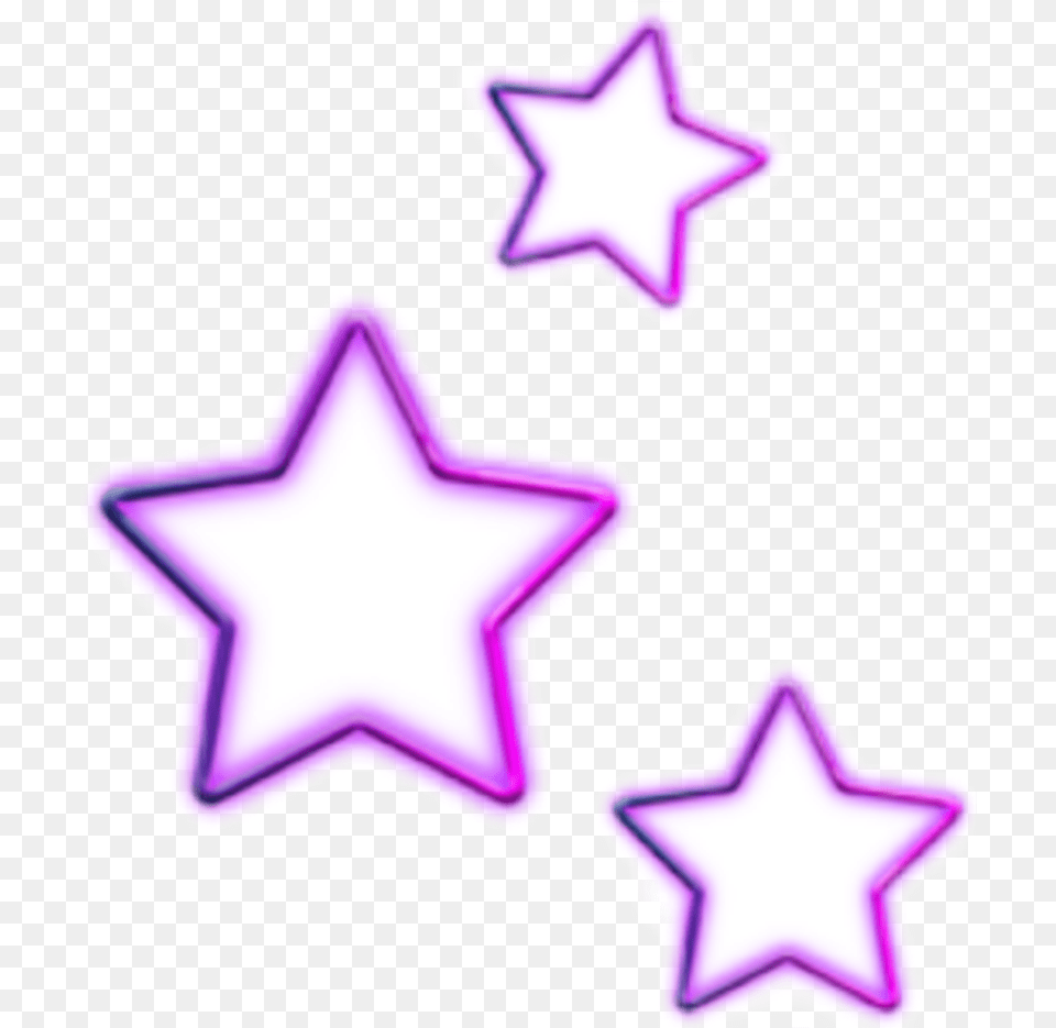 Star Stars Galaxy Cute Neon Glow Purple Star Transparent Neon, Star Symbol, Symbol, Person Free Png