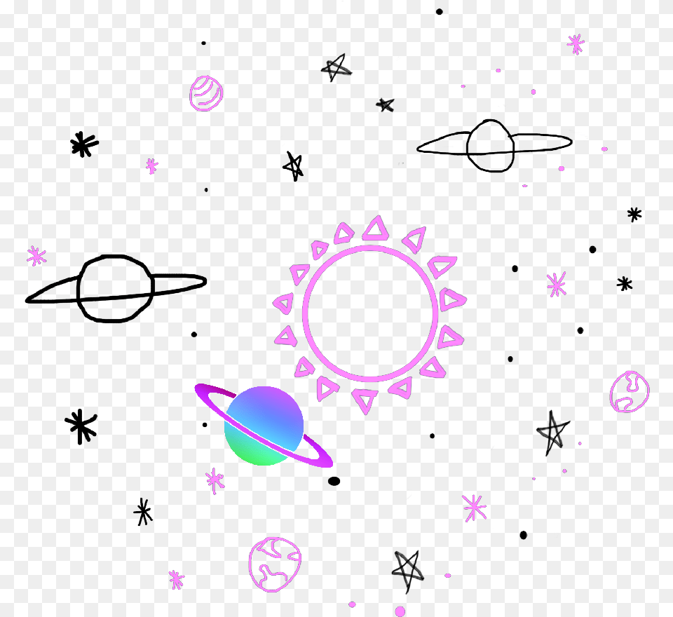 Star Stars Galaxy Universe Planeta Tumblr, Purple, Blackboard, Art, Graphics Free Png