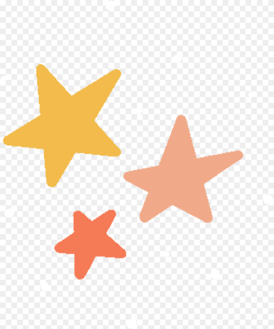Star Stars Yellow Orange Pink Sticker By Jackie Kurds Coat Of Arms, Star Symbol, Symbol, Person Free Transparent Png