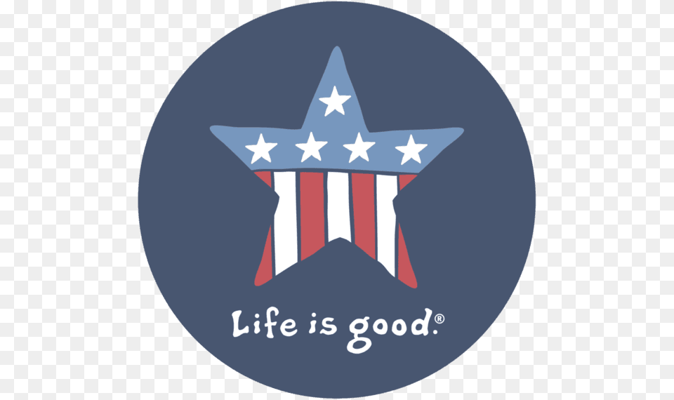 Star Sticker Life Is Good, Badge, Logo, Symbol, Star Symbol Free Png