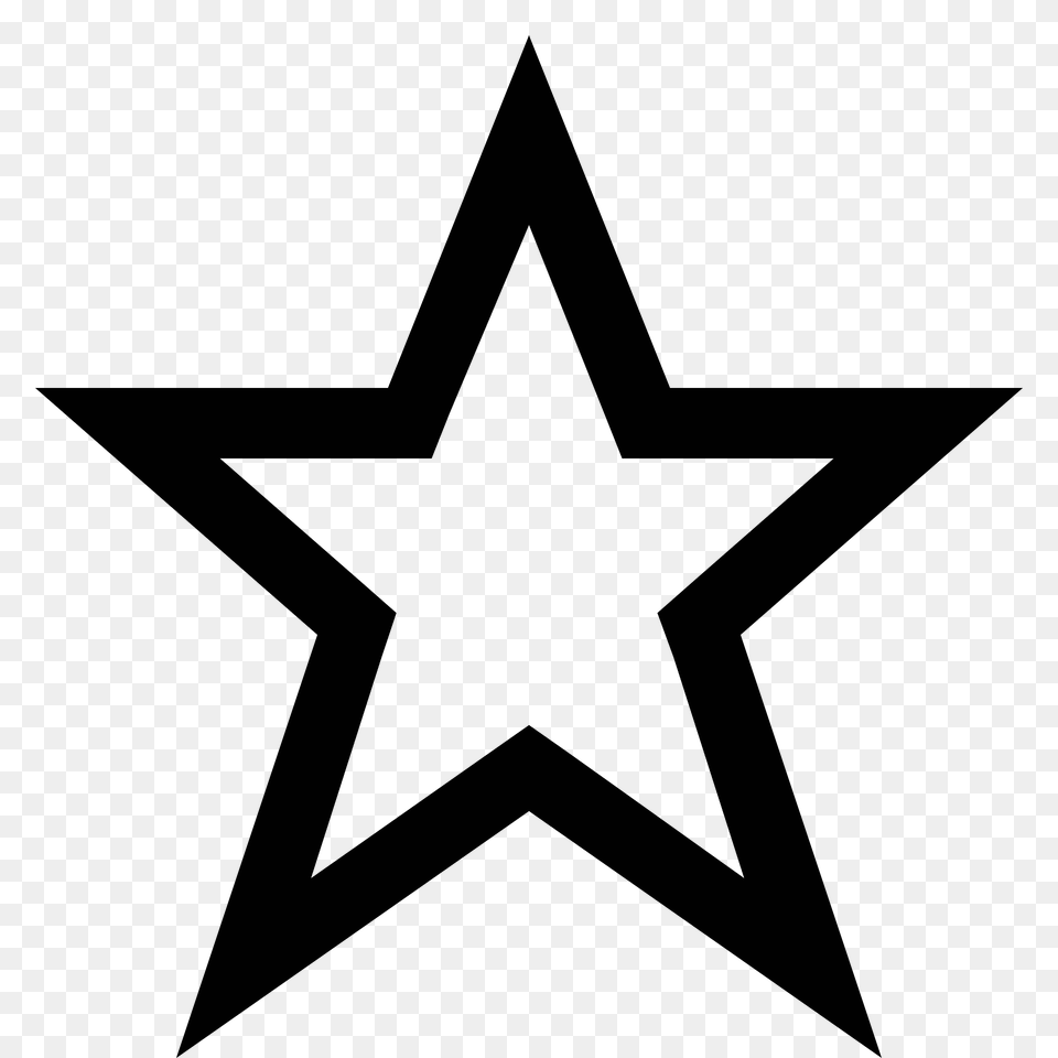 Star Stroked 15 Clipart, Star Symbol, Symbol, Cross Png Image