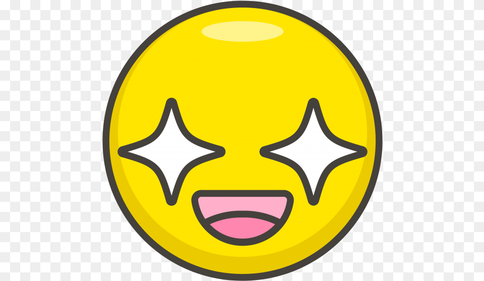 Star Struck Emoji Circle, Logo, Symbol, Disk, Badge Png Image