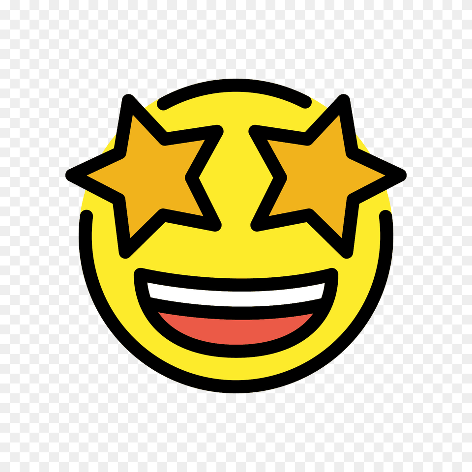 Star Struck Emoji Clipart, Symbol, Logo Png