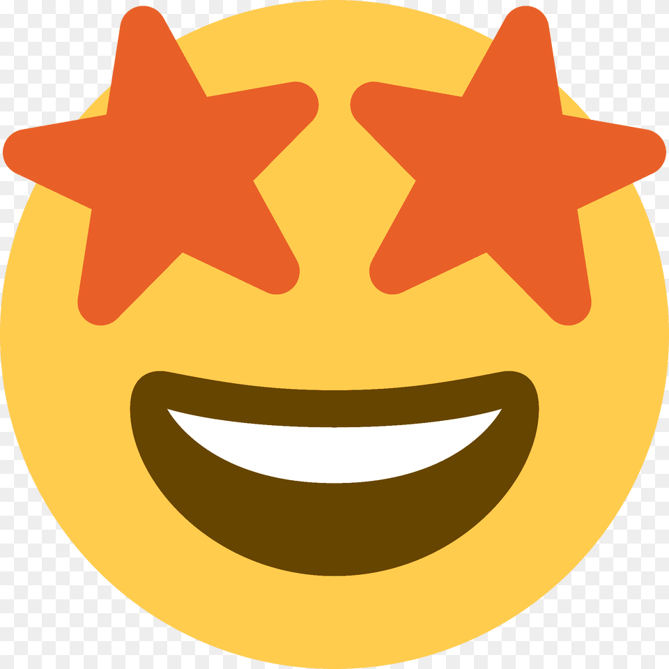 Star Struck Emoji Clipart, Symbol, Star Symbol Png Image