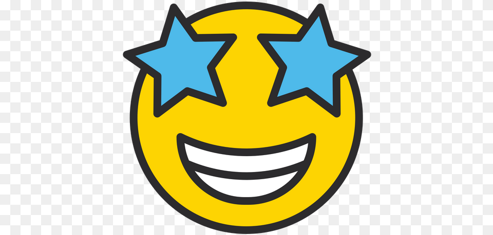 Star Struck Emoji Icon Of Colored Outline Style Available Star Eyes Emoji Icon, Symbol, Star Symbol Free Png