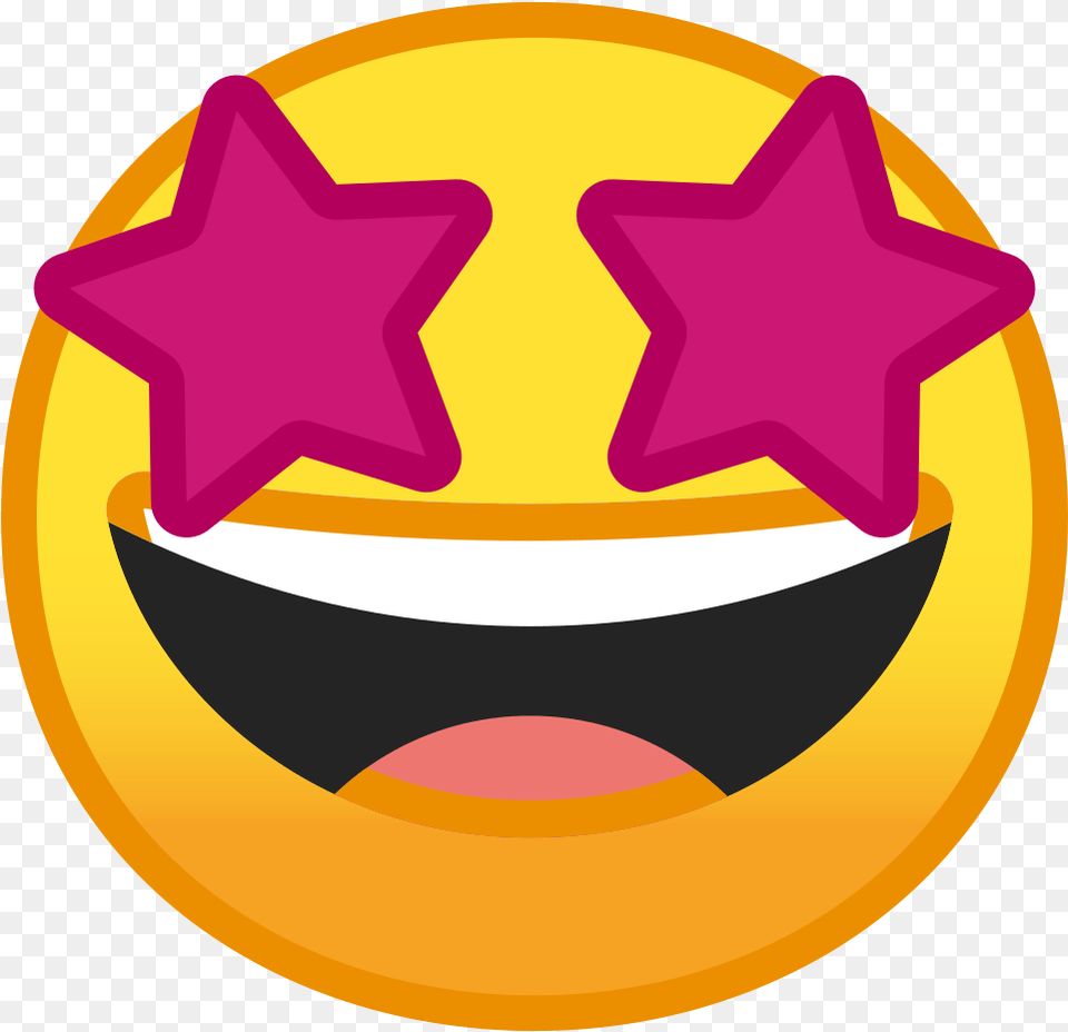 Star Struck Icon Emoji With Star Eyes, Symbol, Star Symbol, Logo Free Png