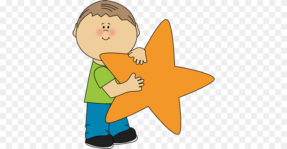 Star Student Mrs H Clipart Clipartlook Boy Holding A Star, Baby, Person, Face, Head Free Png