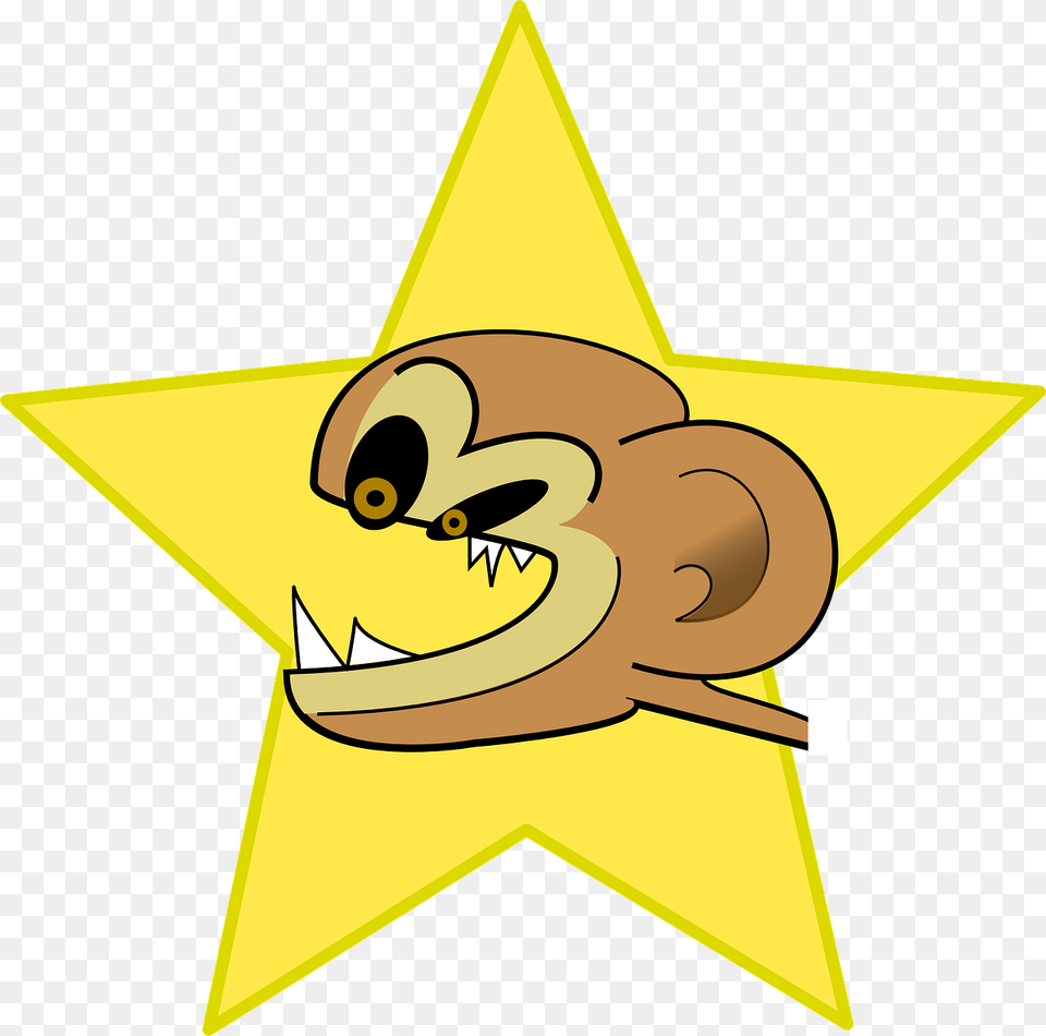 Star Svg Clip Arts Crazy Monkey, Star Symbol, Symbol Free Png