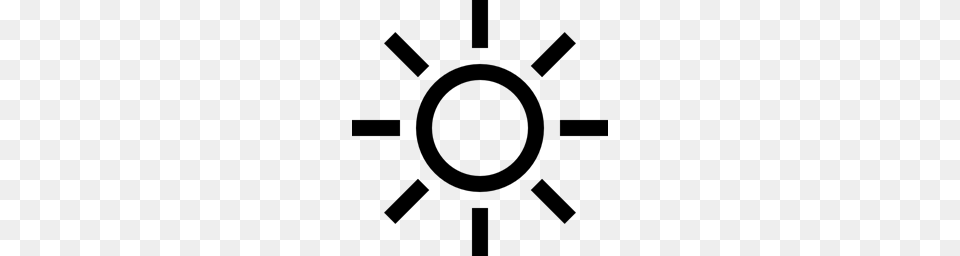 Star Symbol Shape Sun Suns Day Thin Stroke Symbols Weather, Gray Free Transparent Png