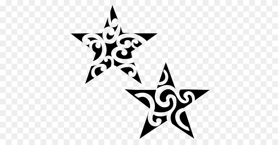 Star Tattoos Transparent Images, Star Symbol, Symbol, Stencil Free Png