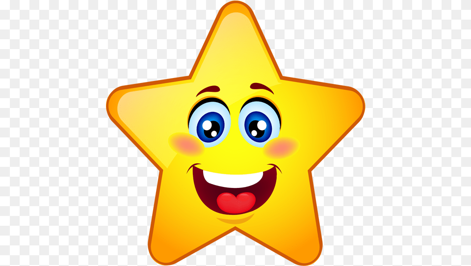 Star Thumb Signal Clip Star With Smiley Face, Star Symbol, Symbol, Nature, Outdoors Free Png