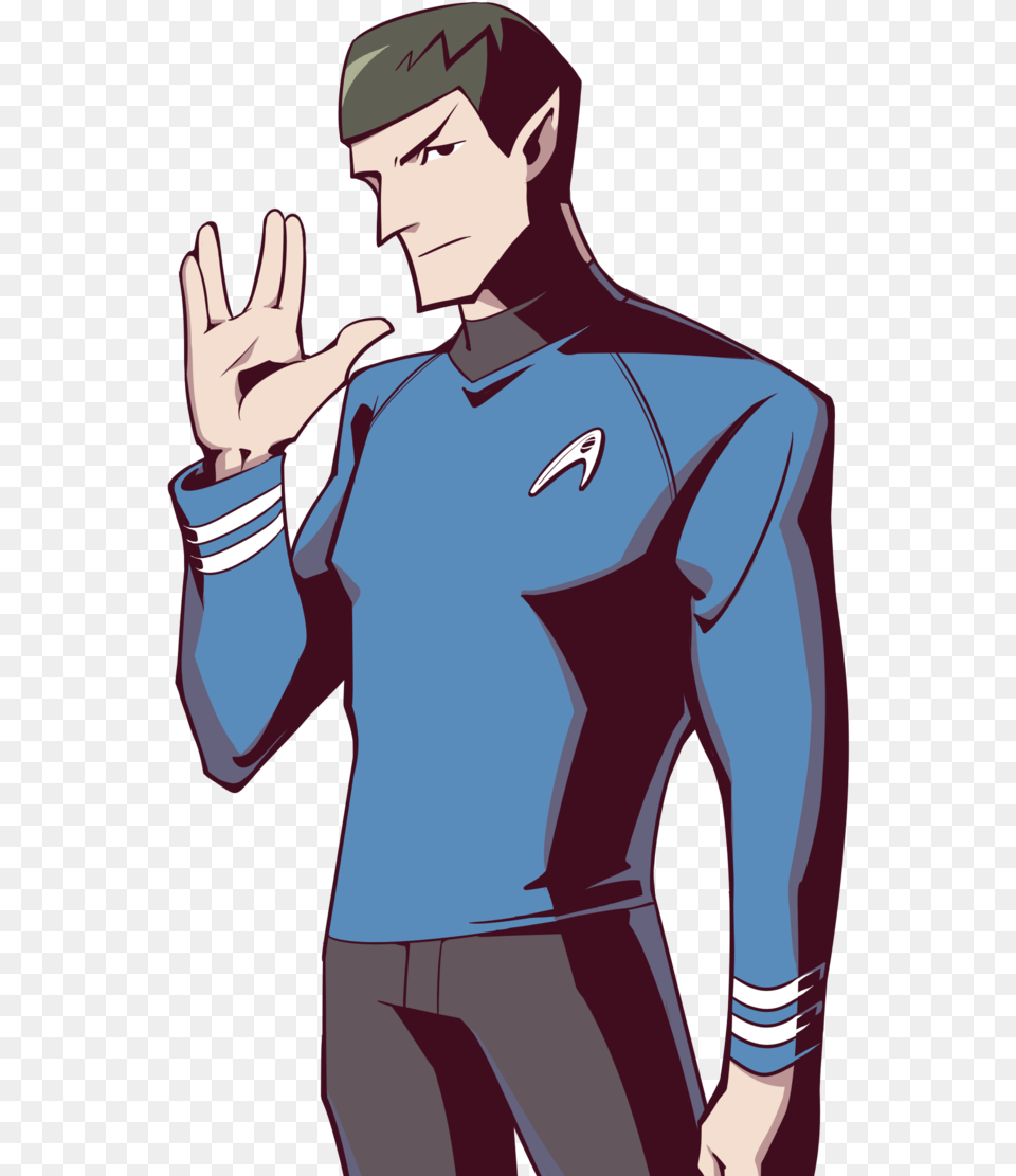 Star Trek Art Spock And Captain Kirk By Woshibbdou Star Trek Art, Sleeve, Clothing, Long Sleeve, Person Png Image