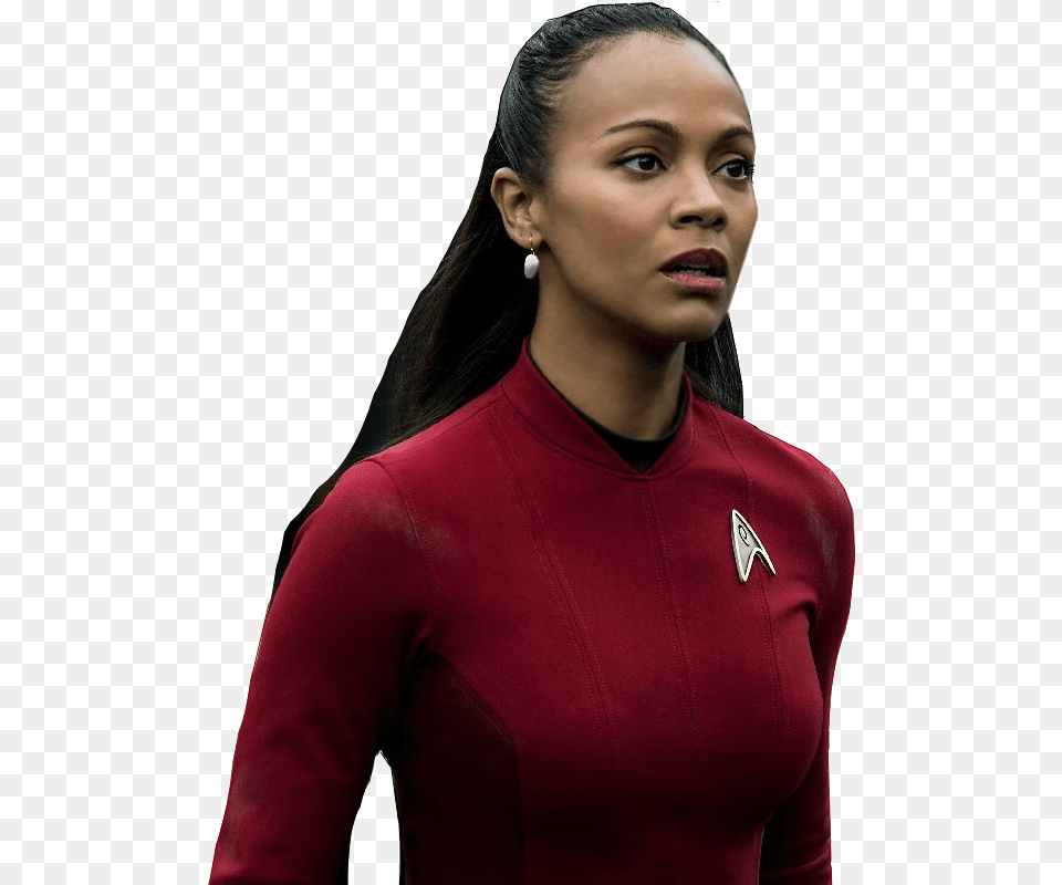 Star Trek Beyond Uhura Cosplay Costume Star Trek Uhura Zoe Saldana, Photography, Person, Neck, Long Sleeve Free Png Download