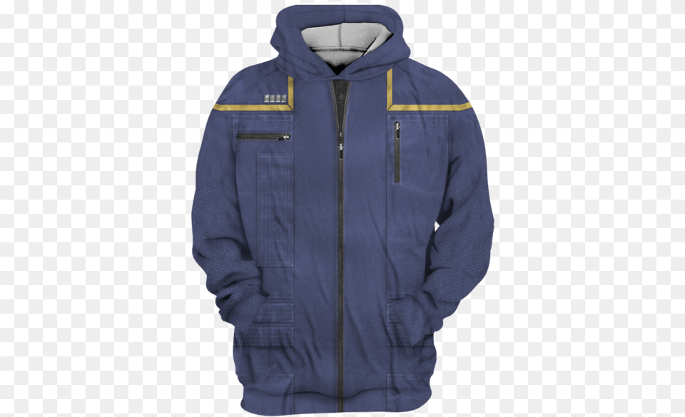 Star Trek Enterprise Command Uniform 3d Other World Hoodie, Clothing, Coat, Fleece, Jacket Free Transparent Png