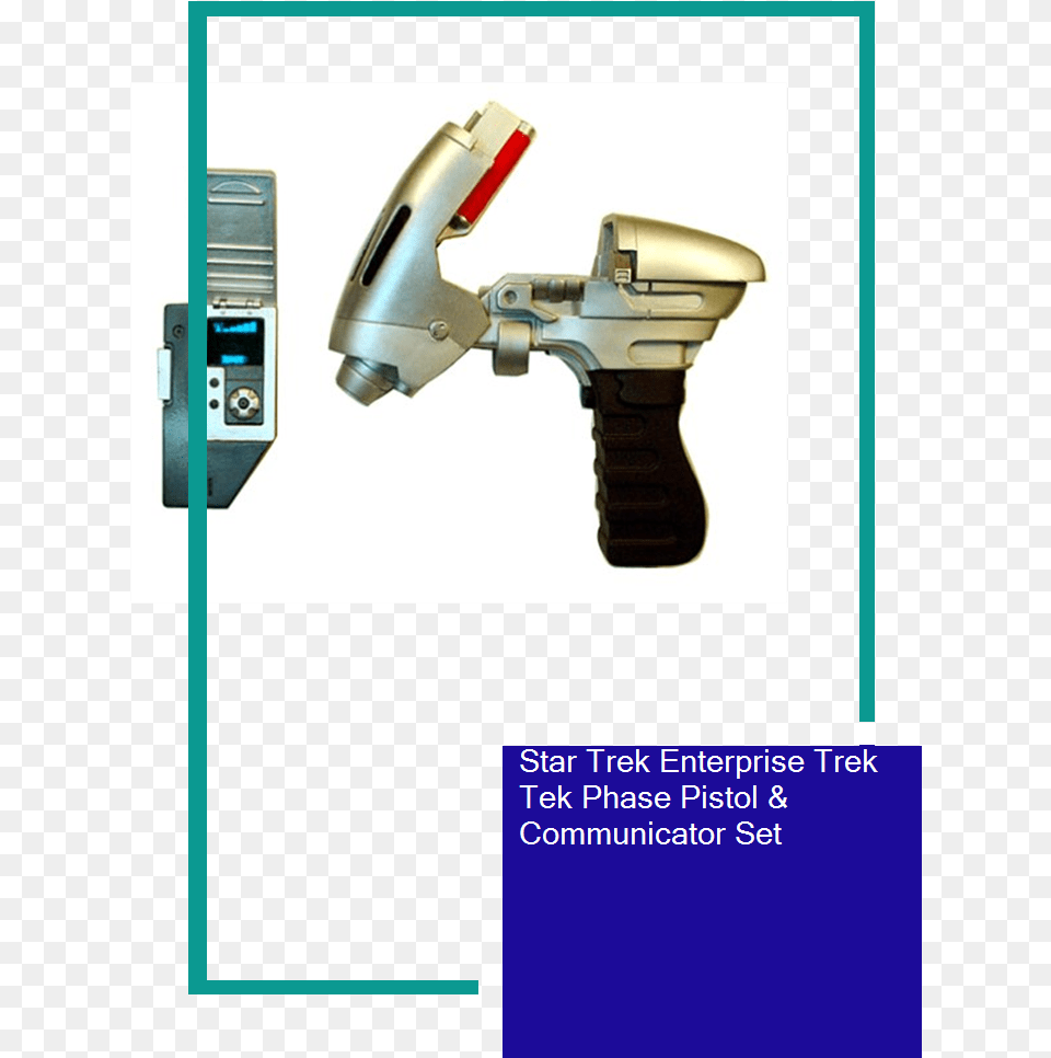 Star Trek Enterprise Phaser, Firearm, Gun, Weapon, Handgun Png Image