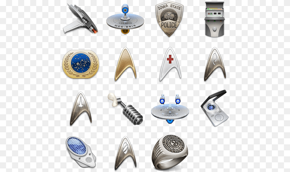 Star Trek Icon Set, Badge, Logo, Symbol, Accessories Png