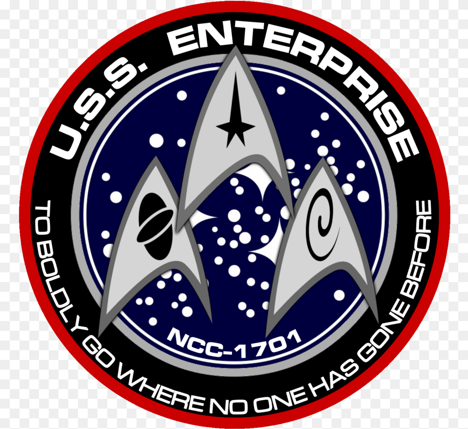 Star Trek Logo Uss Enterprise United Federation Of Planets, Emblem, Symbol, Hockey, Ice Hockey Png Image