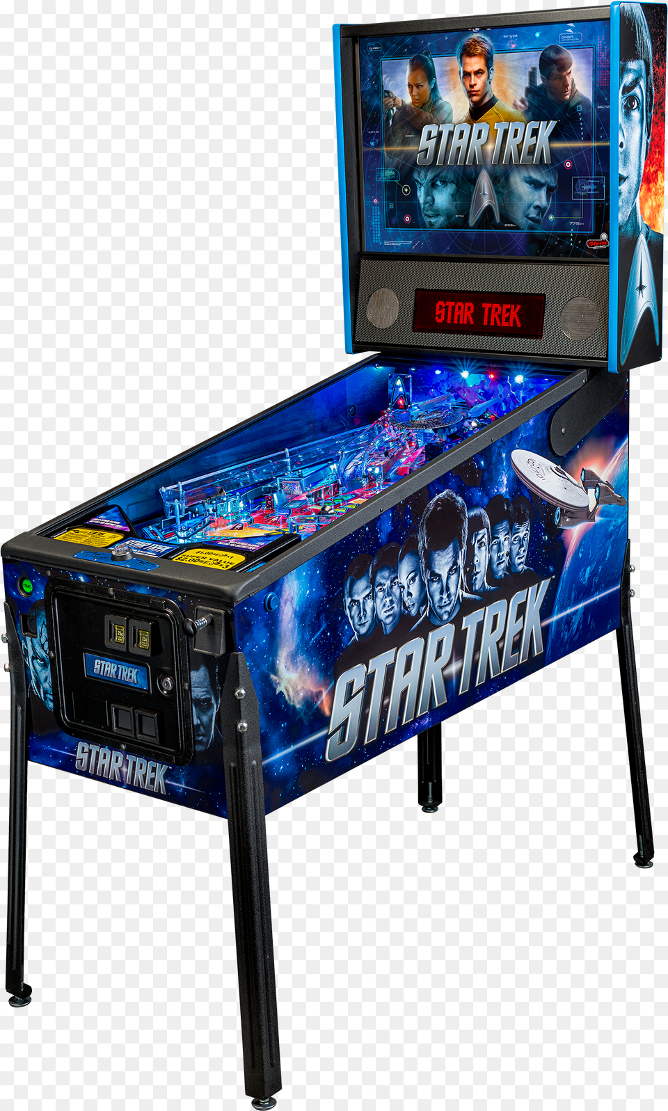Star Trek Pinball Machine, Arcade Game Machine, Game, Person, Adult Free Png Download