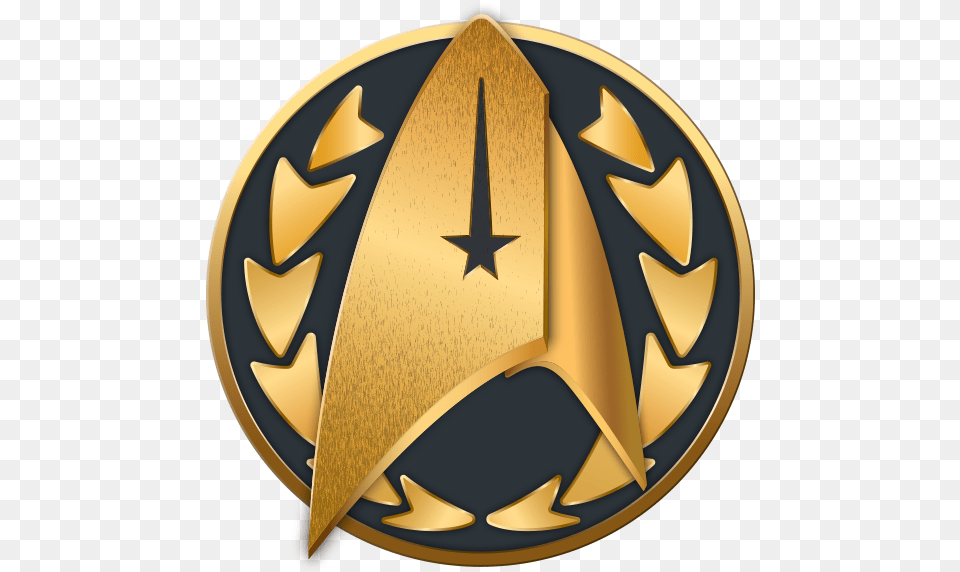Star Trek Starfleet Crew Admiral2250s Star Trek Star Trek Discovery Badge, Logo, Symbol, Gold, Disk Png
