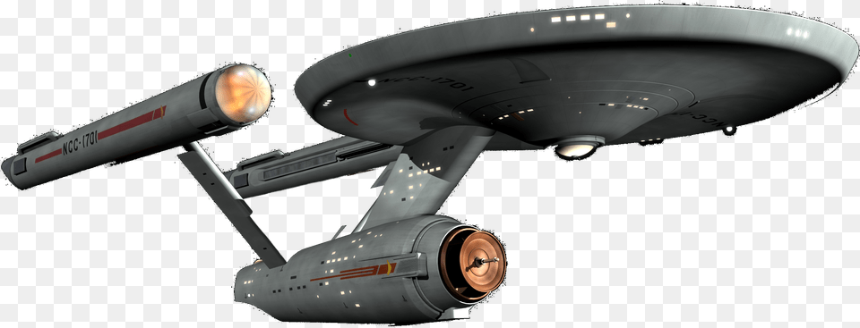 Star Trek Starship Uss Enterprise Star Trek Transparent, Aircraft, Spaceship, Transportation, Vehicle Free Png Download