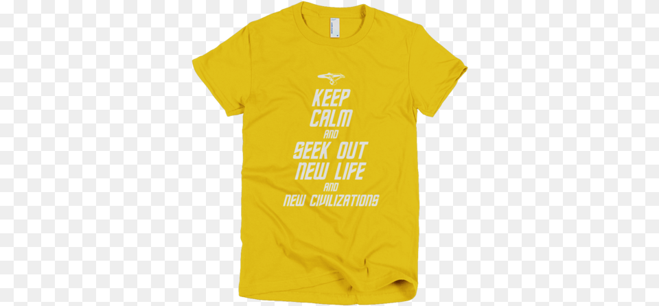 Star Trek T Shirt Keep Calm And Seek Out New Life And New Civilizations Tos Short Sleeve, Clothing, T-shirt Free Png Download