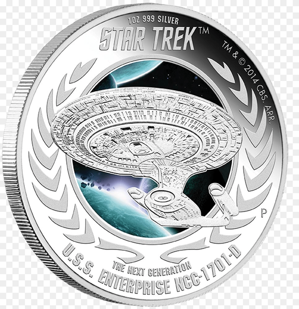 Star Trek The Next Generation Coin, Silver, Money Png