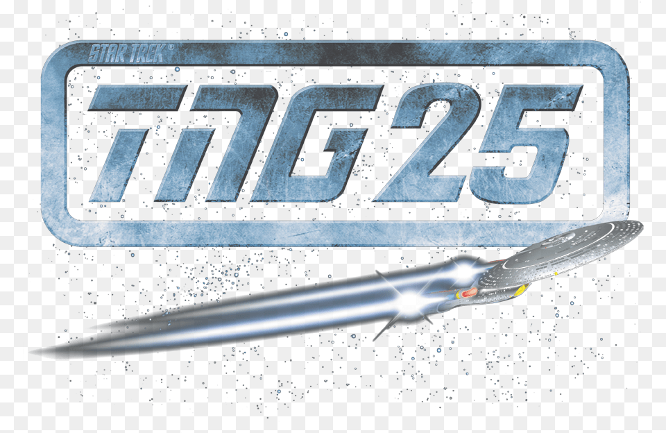 Star Trek Tng 25 Enterprise Men39s Regular Fit T Shirt Aerospace Manufacturer, Blade, Dagger, Knife, Weapon Free Transparent Png