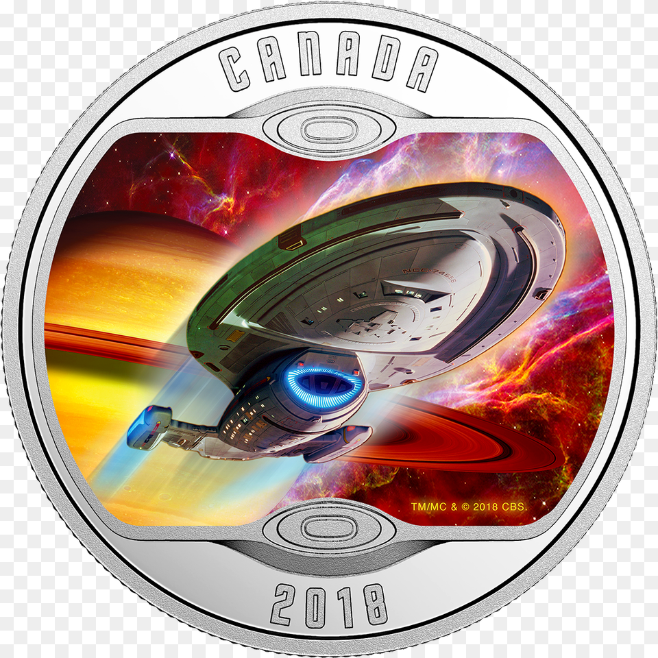 Star Trek U Star Trek Canadian Coin 2018, Disk, Dvd, Machine, Wheel Free Png