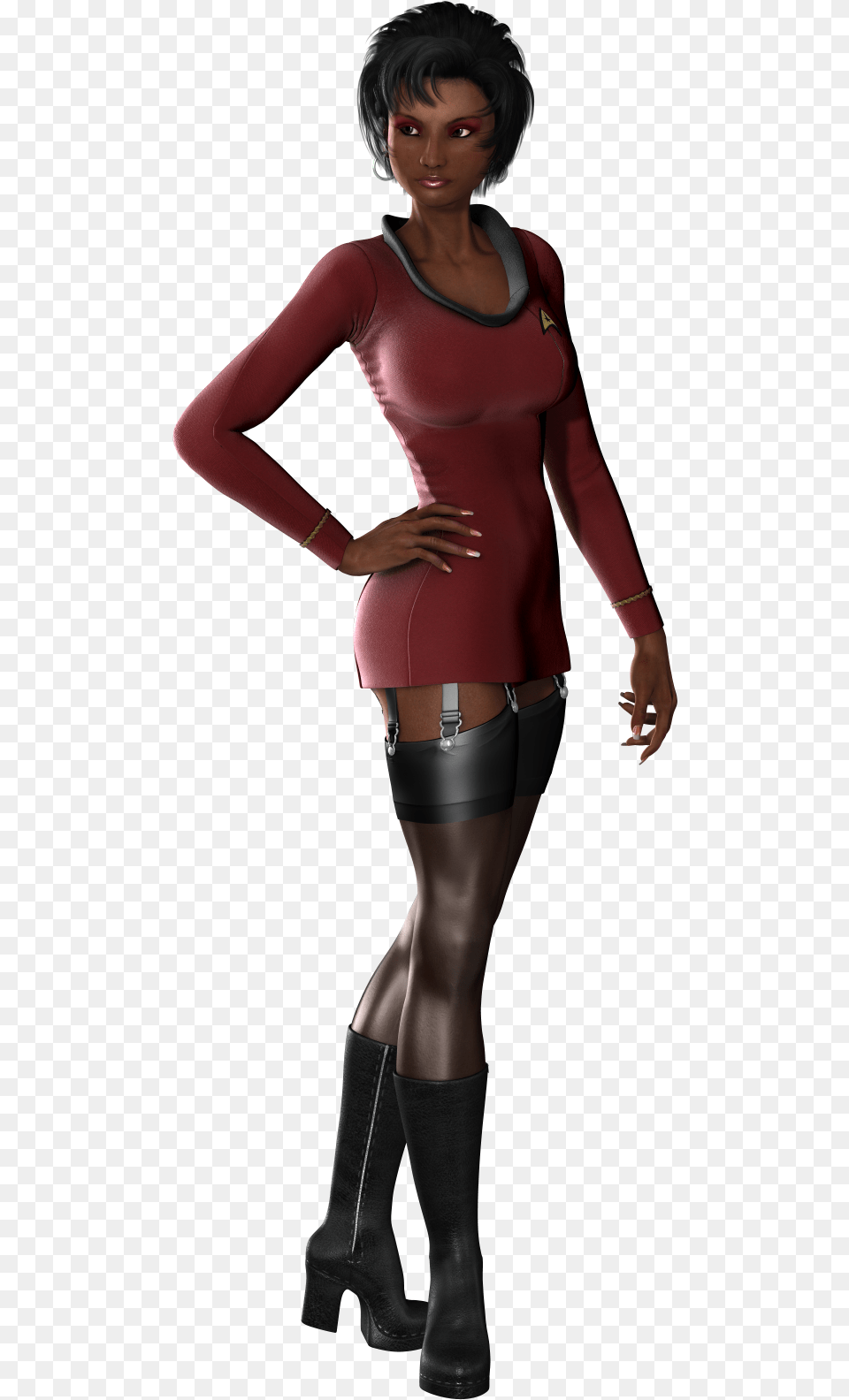 Star Trek Uhura Transparent, Long Sleeve, Clothing, Sleeve, Person Free Png Download