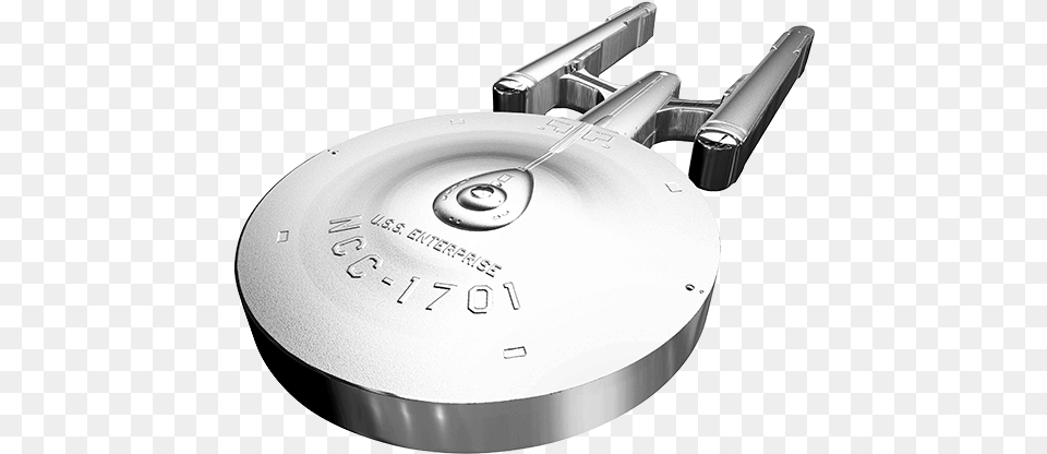 Star Trek Uss Enterprise Ncc 1701 2017 100 10 Oz Pure Silver 3d Coin Star Trek Silver Enterprise, Cooking Pan, Cookware Png