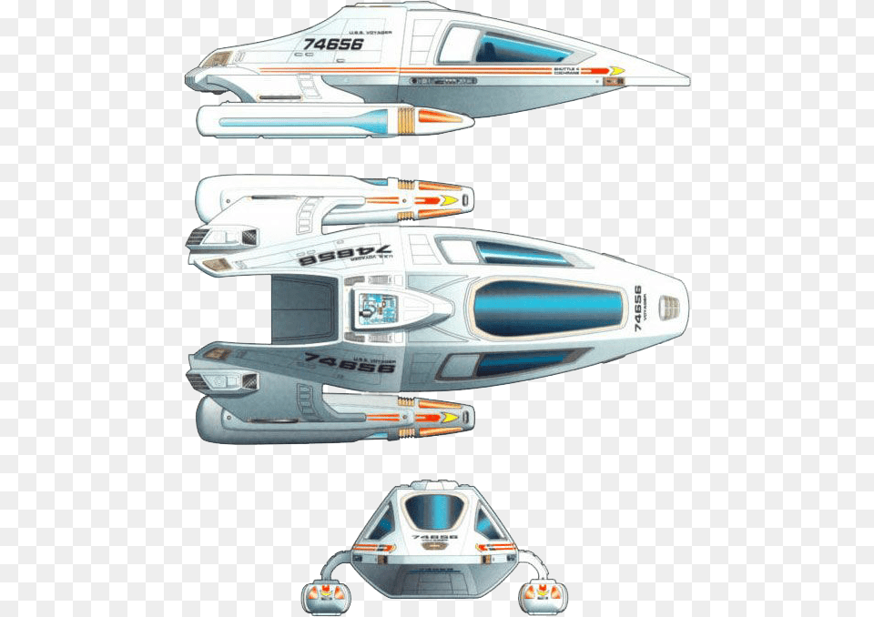 Star Trek Voyager Model Shuttle, Transportation, Vehicle, Yacht, Car Free Transparent Png