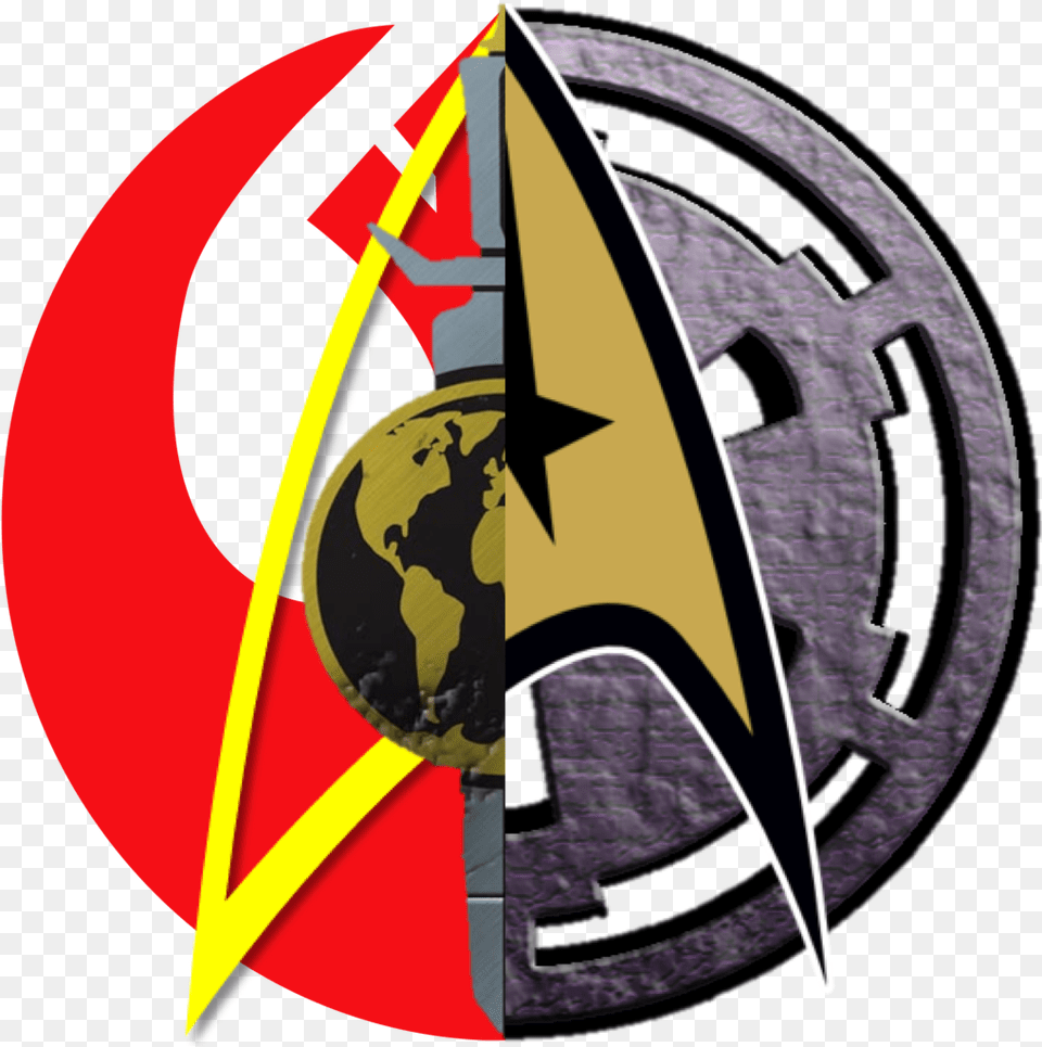 Star Trek Vs Wars Star Trek Star Wars Symbol, Logo Png Image