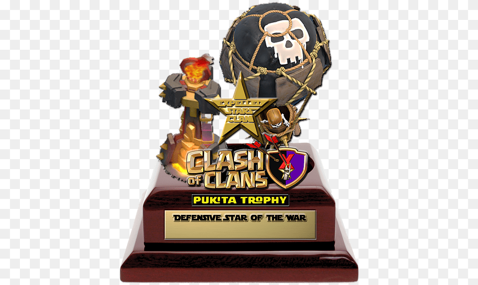 Star Trophy Clash Of Clans Vippng Clash Of Clans Balloon Level, Birthday Cake, Cake, Cream, Dessert Free Png