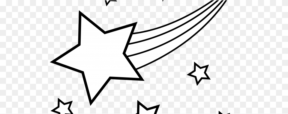 Star Vector Shooting Black And White Shooting Star Full Cute Star Black And White Clipart, Star Symbol, Symbol, Blade, Dagger Free Png