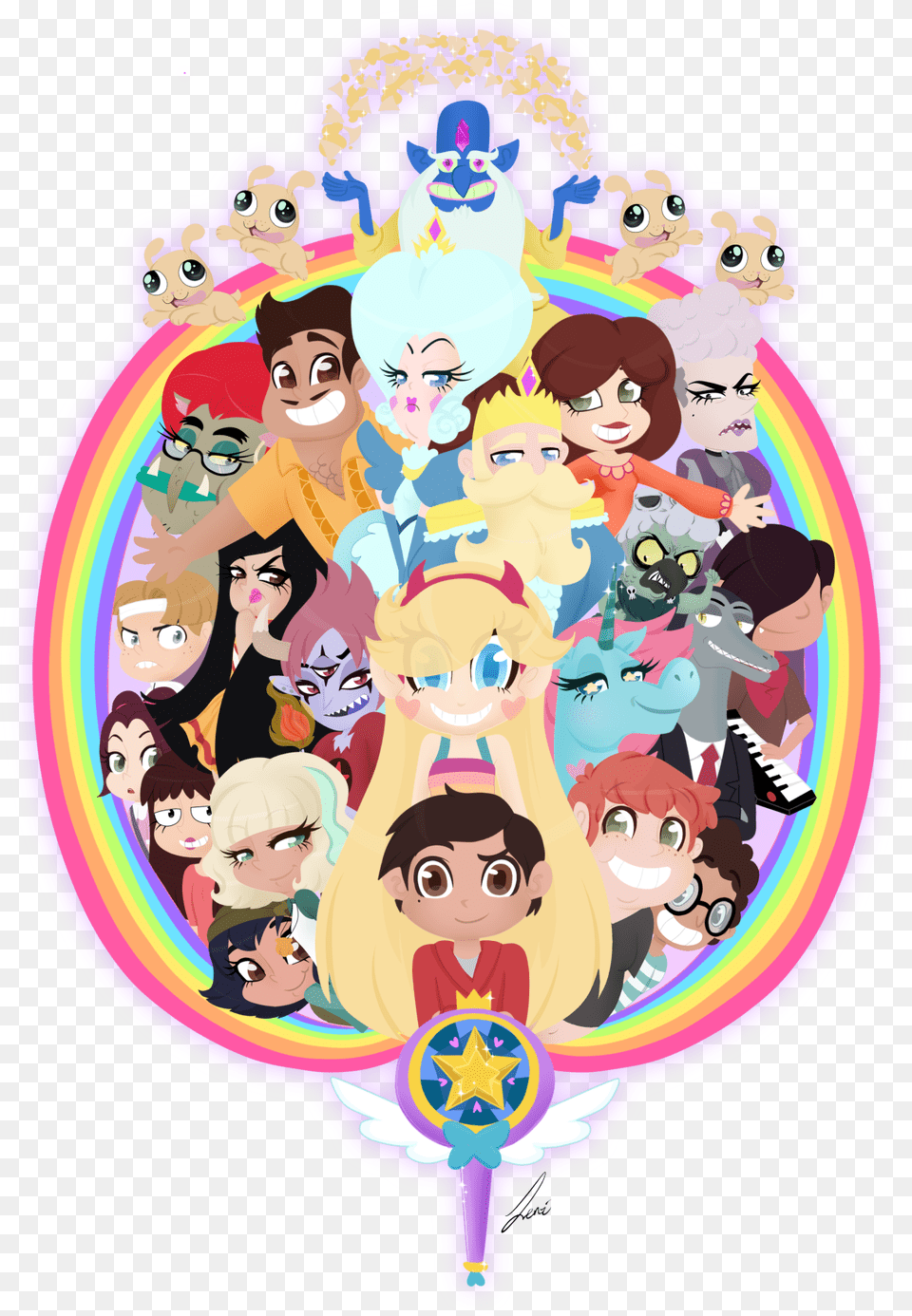 Star Vs The Forces Of Evil Wallpaper Faces, Art, Person, Head, Face Png Image