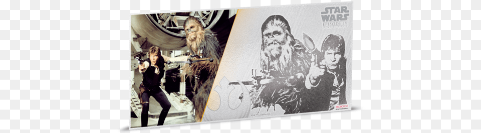 Star Wars A New Hope Han Solo And Chewbacca 5g Silver Coin Note Star Wars, Head, Face, Beard, Person Free Png