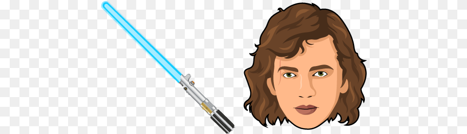Star Wars Anakin Skywalker Lightsaber Cursor U2013 Custom Illustration, Adult, Person, Woman, Female Free Png