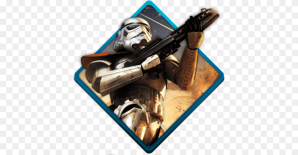 Star Wars Battlefront Icon Water Gaming Iconset Tooschee Star Wars Wall Paper Epic, Firearm, Gun, Handgun, Weapon Png Image