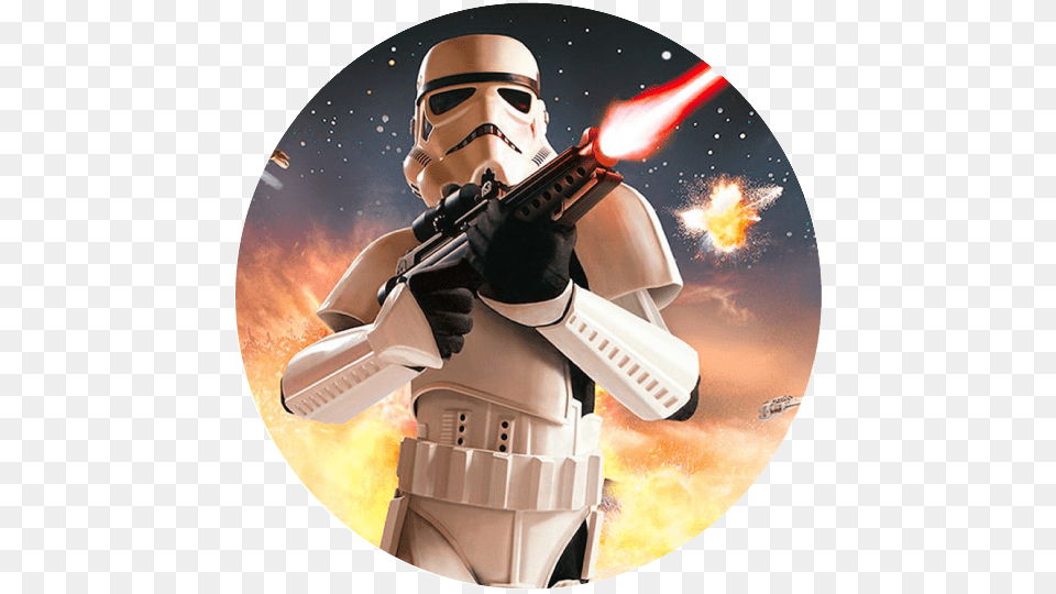 Star Wars Battlefront Trooper Edible Cake Topper Star Wars Images Round, Firearm, Weapon, Gun, Rifle Free Png Download