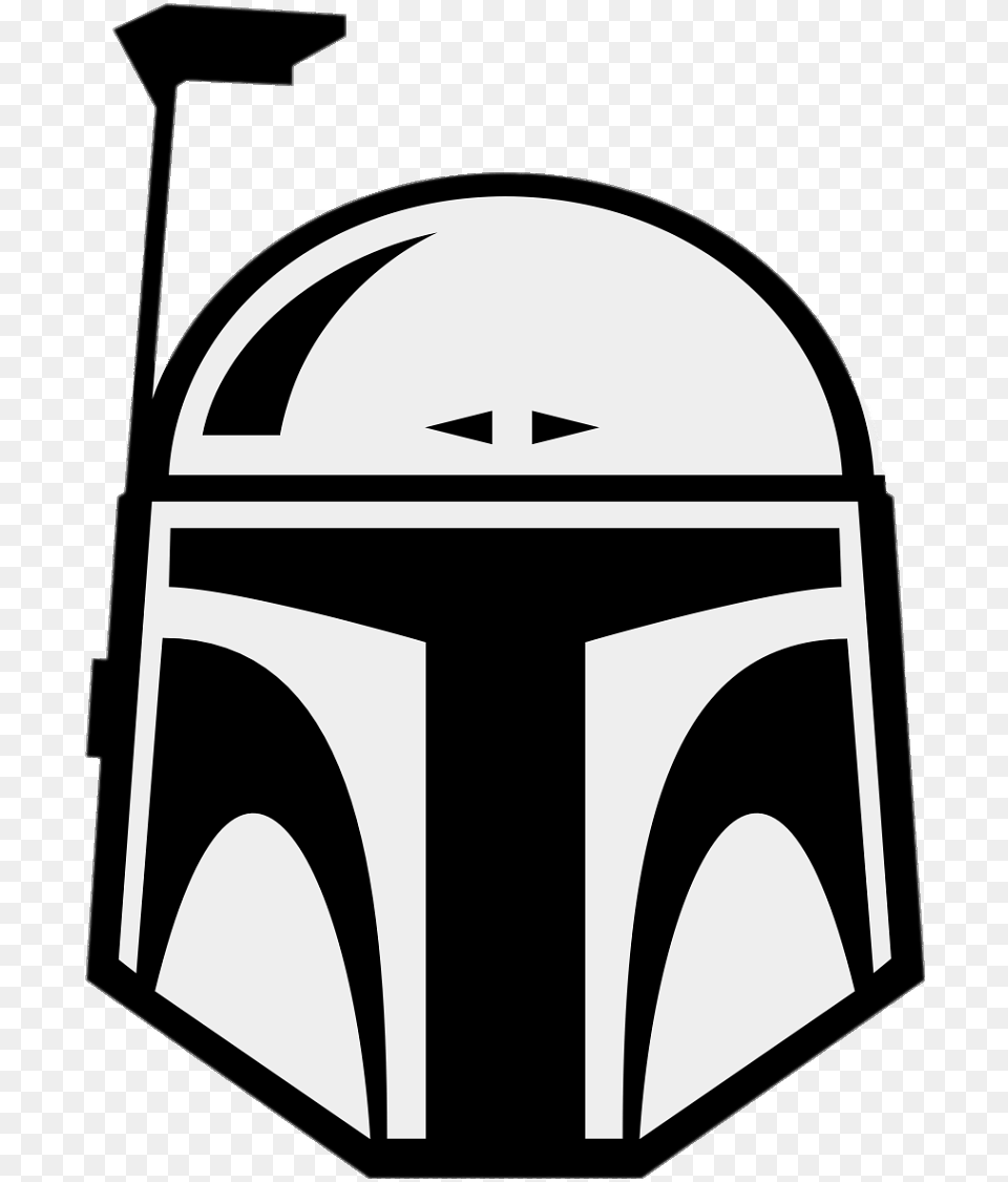 Star Wars Boba Fett Helmet Mandalorian Helmet Clipart, Stencil Free Transparent Png