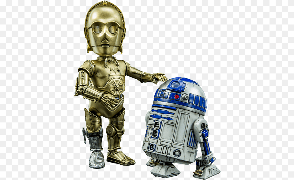 Star Wars C 3po And R2d2 Collectible Figure By Herocross Co Star Wars Tie R2d2 And C3po, Robot, Baby, Person Png Image